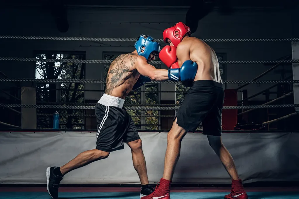 Photo of boxers in action.